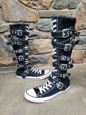 RARE Converse  XX Hi Chuck Taylor Knee High Buckle Sneaker Boots